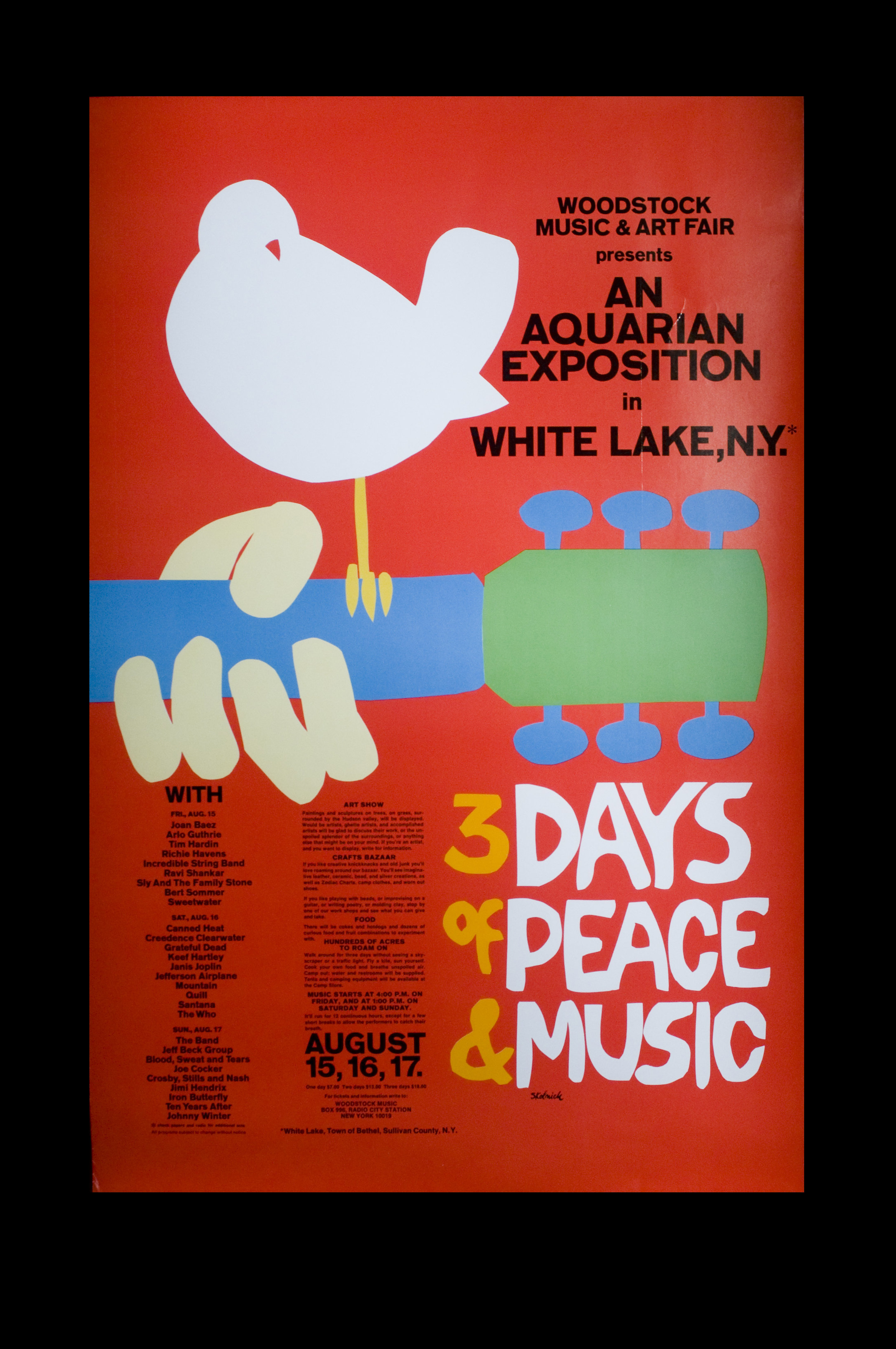 Poster original de Woodstock 1969 Woodstock 1969 poster